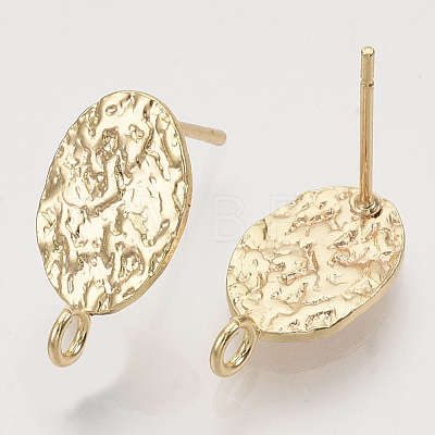 Brass Stud Earring Findings KK-T054-50G-NF-1