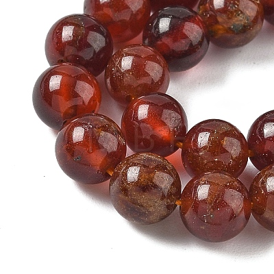 Natural Orange Garnet Beads Strands G-G271-B01-8mm-1