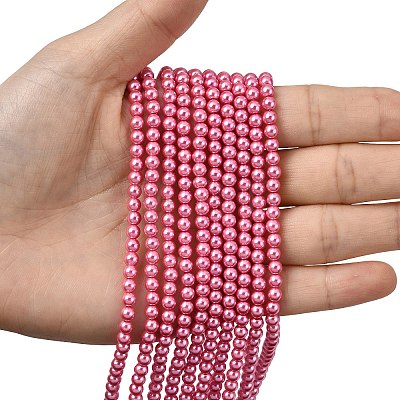 Glass Pearl Beads HY-J001-4mm-HX053-1