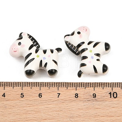 Printed Opaque Acrylic Beads AC-CBA15BB-04-1