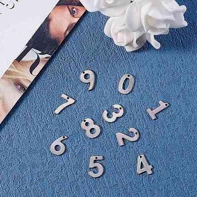 100Pcs 10 Style 201 Stainless Steel Charms STAS-CJ0001-232-1