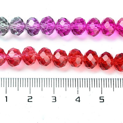 Transparent Painted Glass Beads Strands LS-DGLA-A034-T6mm-A24-1