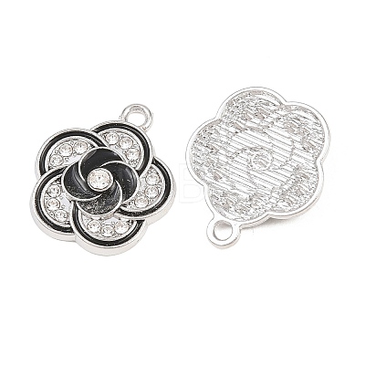 Alloy Black Enamel Pendants FIND-C095-09P-1