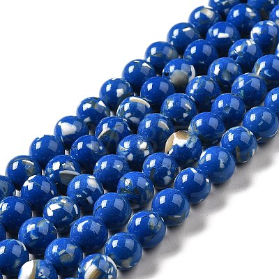 Synthetic Turquoise and Sea Shell Assembled Beads Strands G-D482-01D-03-1