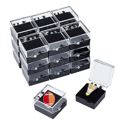 Plastic Badge Storage Gift Box CON-WH0099-07A-1