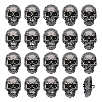 20Pcs Alloy Buttons BUTT-AR0001-39AS-1