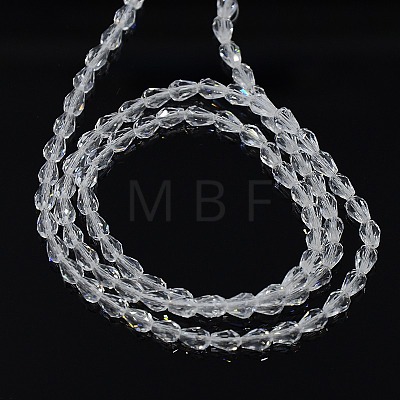 Teardrop Crystal Glass Beads Strands X-GLAA-F022-C01-1