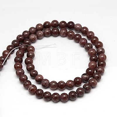 Natural Yellow Jade Beads Strands G-G598-8mm-YXS-09-1