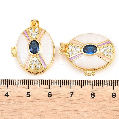 Brass Locket Pendants KK-D232-12G-02A-1