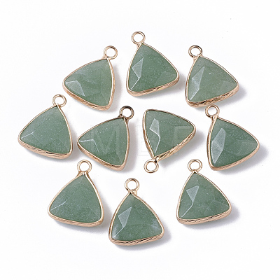 Natural Green Aventurine Pendants G-S359-029A-1