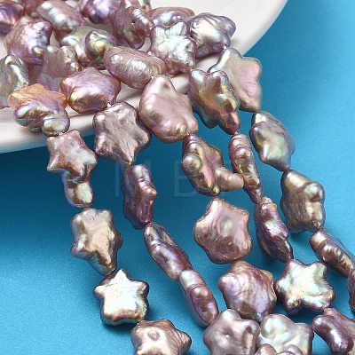 Natural Baroque Keshi Pearl Beads Strands PEAR-P064-04B-04B-1