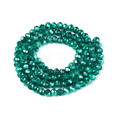 Transparent Electroplate Glass Beads Strands LS-EGLA-Q131-01A-02-1