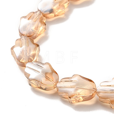 Transparent Electroplate Glass Beads Strands EGLA-F159-PL02-1