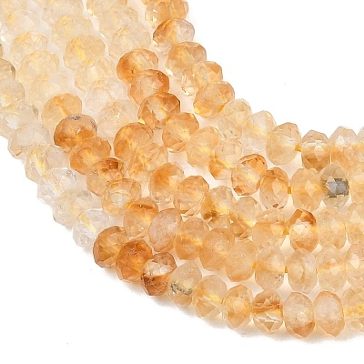 Heated Natural Citrine Beads Strands G-B175-A05-2x4mm-1