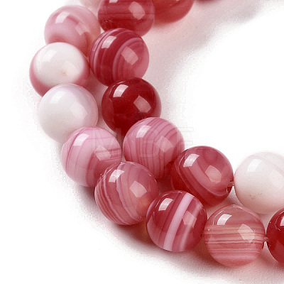 Natural Striped Agate/Banded Agate Beads Strands G-Z060-A01-B15-1