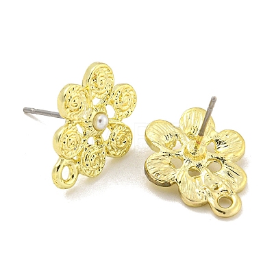 Rack Plating Alloy Stud Earring Finding FIND-C053-09C-G-1