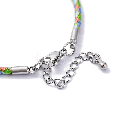 Polyester Cord Braided Bracelet Makings MAK-Z003-01P-16-1