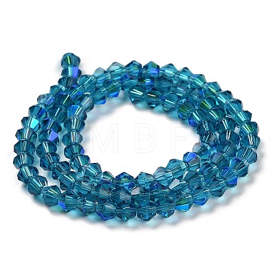 Transparent Electroplate Glass Beads Strands EGLA-A039-T4mm-L01-1