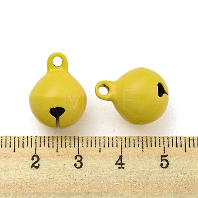 Spray Painted Brass Bell Pendants LS-KK-G281-H11-1