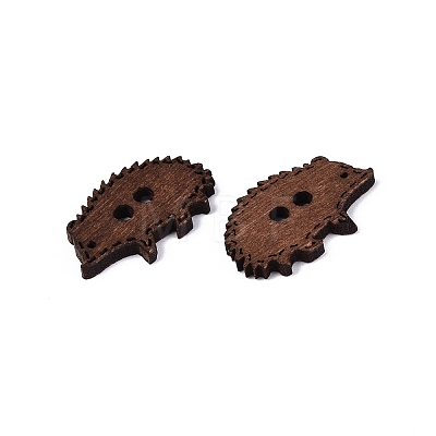 2-Hole Hedgehog Wood Buttons BUTT-Q046-04B-1