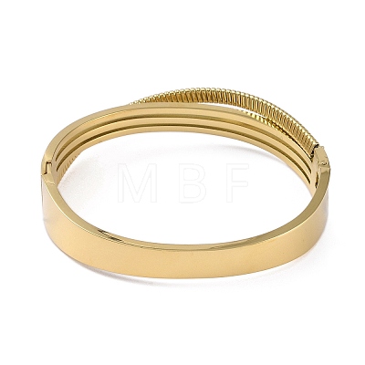 304 Stainless Steel Multi-layer Hinged Bangle for Women BJEW-M313-06G-1