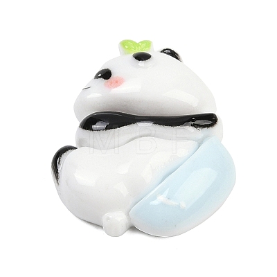 Light Sky Blue Opaque Panda Resin Cabochons CRES-P037-02E-1