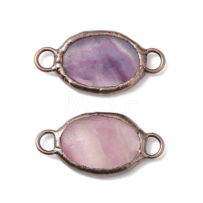 Natural Fluorite Connector Charms G-I324-11R-1
