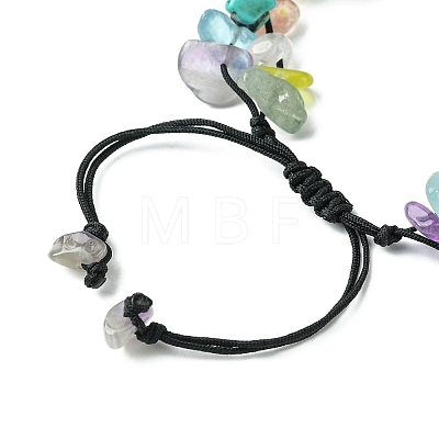 Chakra Theme Adjustable Bracelet BJEW-TA00372-1