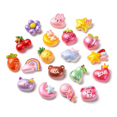 Opaque Cartoon Resin Decoden Cabochons RESI-S07-01-1