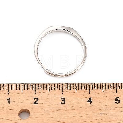 Rhodium Plated 925 Sterling Silver Adjustable Rings RJEW-S397-01P-05-1