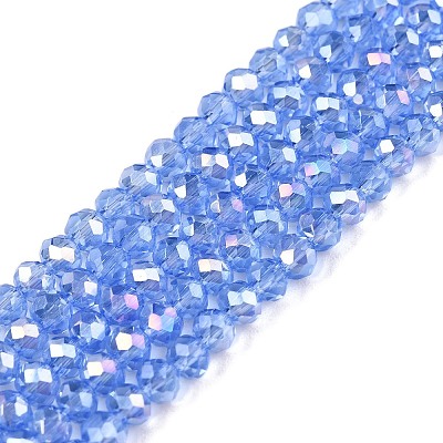 Electroplate Glass Beads Strands LS-EGLA-A044-T3mm-B14-1