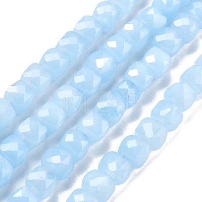 Natural Quartz Imitation Aquamarine Beads Strands G-C179-B05-01-1