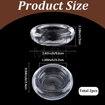 2Pcs Glass Candle Cups AJEW-SC0004-47B-1