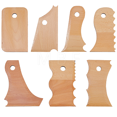 7Pcs Wood Pottery Foot Shaper Tools TOOL-DC0001-29-1