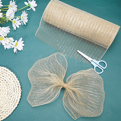 Polyester Glittered Mesh Ribbons DIY-WH0491-73-1