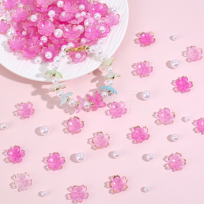 120Pcs Acrylic Bead Caps OACR-PA0002-13A-1