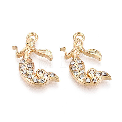 Alloy Rhinestone Pendants FIND-N008-19KCG-1