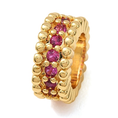 Brass Pave Cubic Zirconia Beads CU-CBA0A9C-13G-A-1