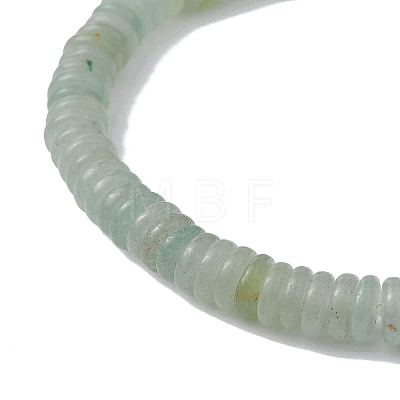 Natural Green Aventurine Disc Beaded Stretch Bracelets BJEW-JB09515-03-1