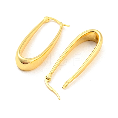 Rack Plating Brass Oval Hoop Earrings EJEW-A028-11G-1