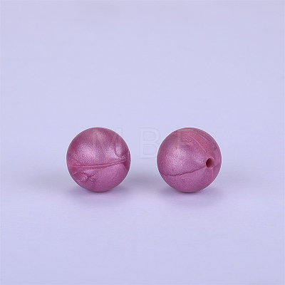 Round Silicone Focal Beads SI-JX0046A-67-1