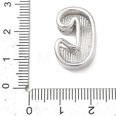Brass Initial Beads KK-B167-27P-01C-1