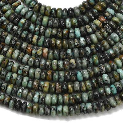 Natural African Turquoise(Jasper) Beads Strands G-L635-A40-4x2mm-1