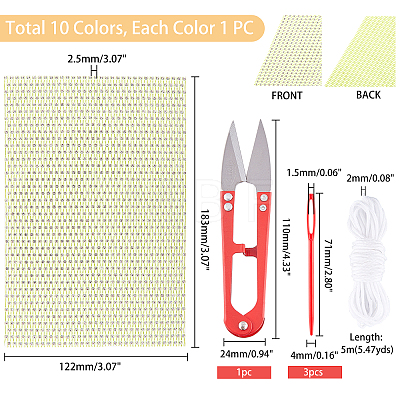 Plastic Elasticity Rhinestone Net KY-PH0001-95-1