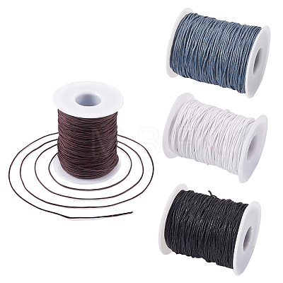 Yilisi 4 Rolls 4 Colors Waxed Cotton Thread Cords YC-YS0001-01-1