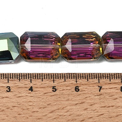 Electroplated Glass Beads EGLA-H002-A-10-1