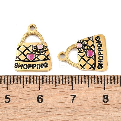 304 Stainless Steel with Enamel Pendants SA-CBAA937-10D-G-1