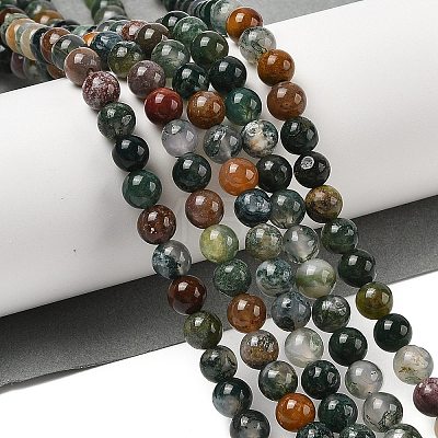 Natural Indian Agate Beads Strands G-A248-A01-01-1