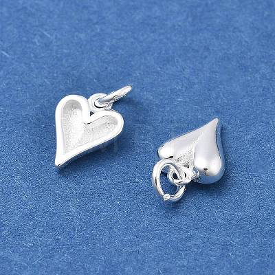 925 Sterling Silver Love Heart Charms STER-D302-10S-1