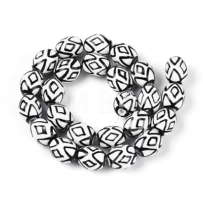 Handmade Porcelain Ceramic Beads Strands PORC-T135-07A-1